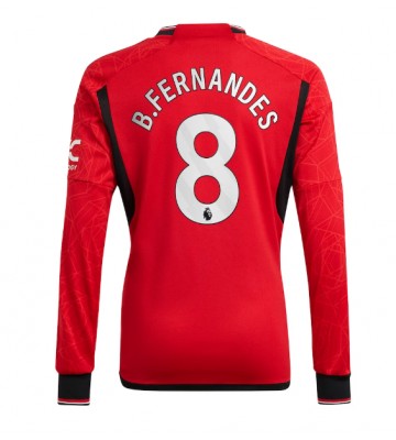 Manchester United Bruno Fernandes #8 Koszulka Podstawowych 2023-24 Długi Rękaw